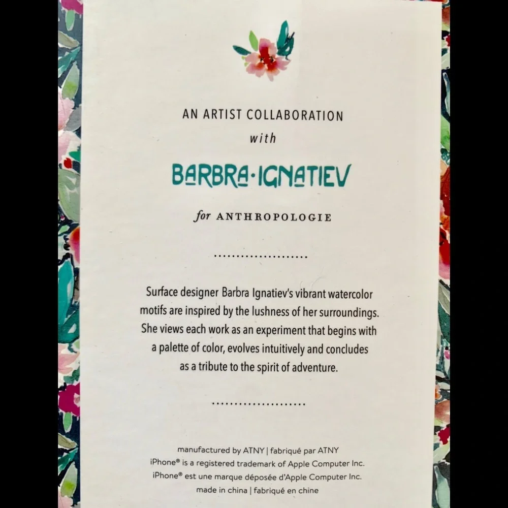 Anthropologie Barbra Igneatiev IPhone case
